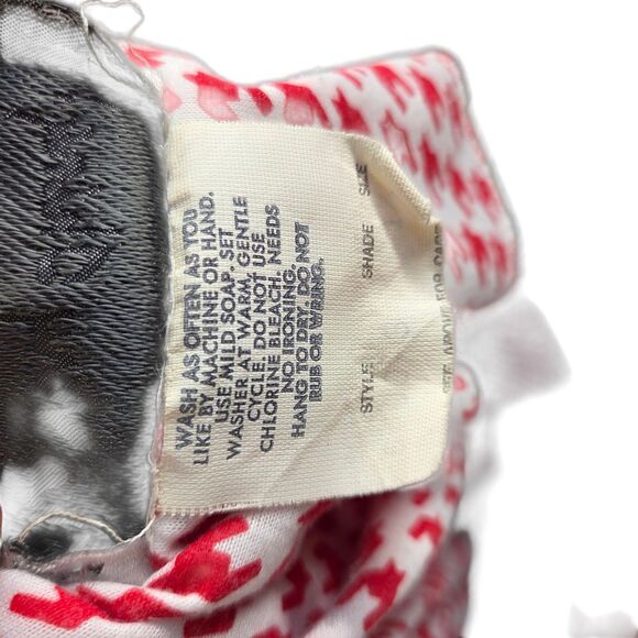 Vintage 70s 80s Red & White Cardigan and Knit Tie Neck Secretary Style Dress 14 - Picture 8 of 9